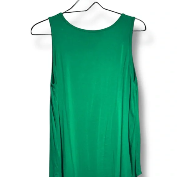 Cable & Gauge NWOT Forest Green Cotton High Low Scoop Neck Relaxed Tank Top - Picture 14 of 15